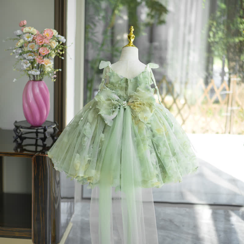 Chemical Fiber Blend Pearl Rosette Sleeveless Midi Dresses  - image 6