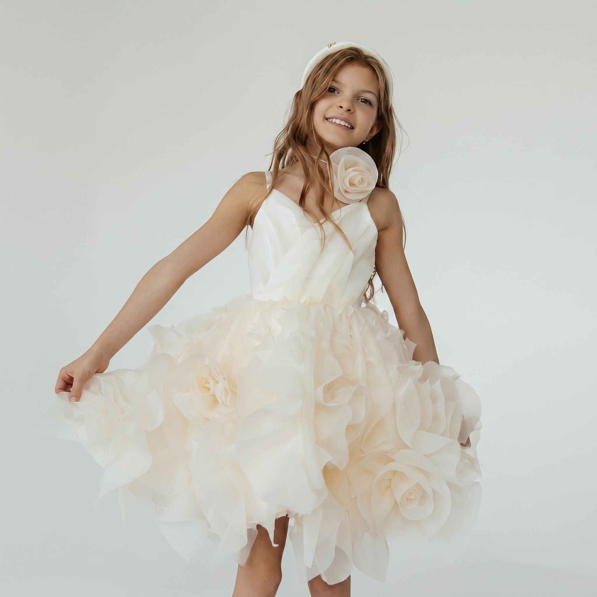 Organza Rosette Sleeveless Midi Dresses - image 6