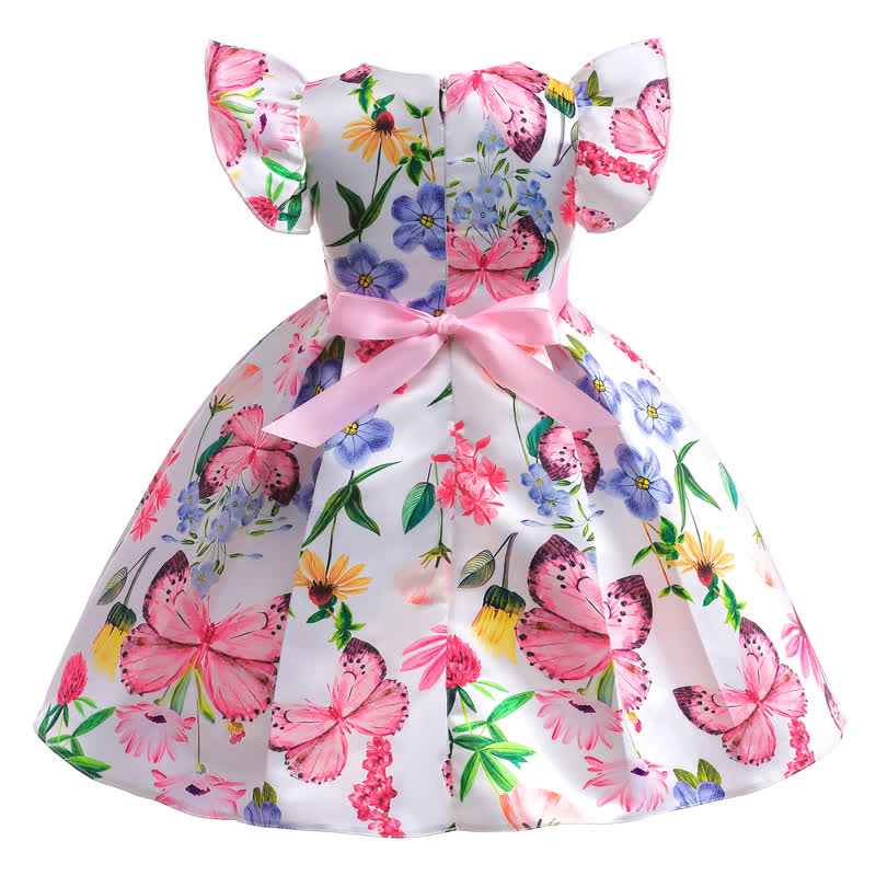 Polyester Cotton Printing  Bow Sleeveless Midi Dresses - image 5