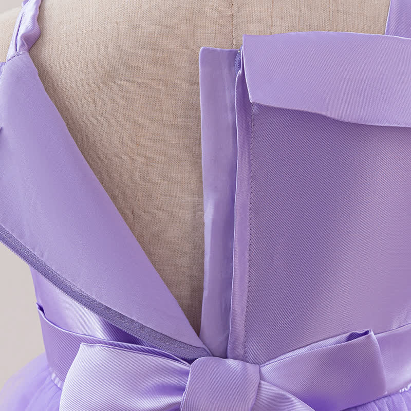 Satin & Mesh Bow Pearl Floral-embroidered Sleeveless Maxi Dresses - image 38