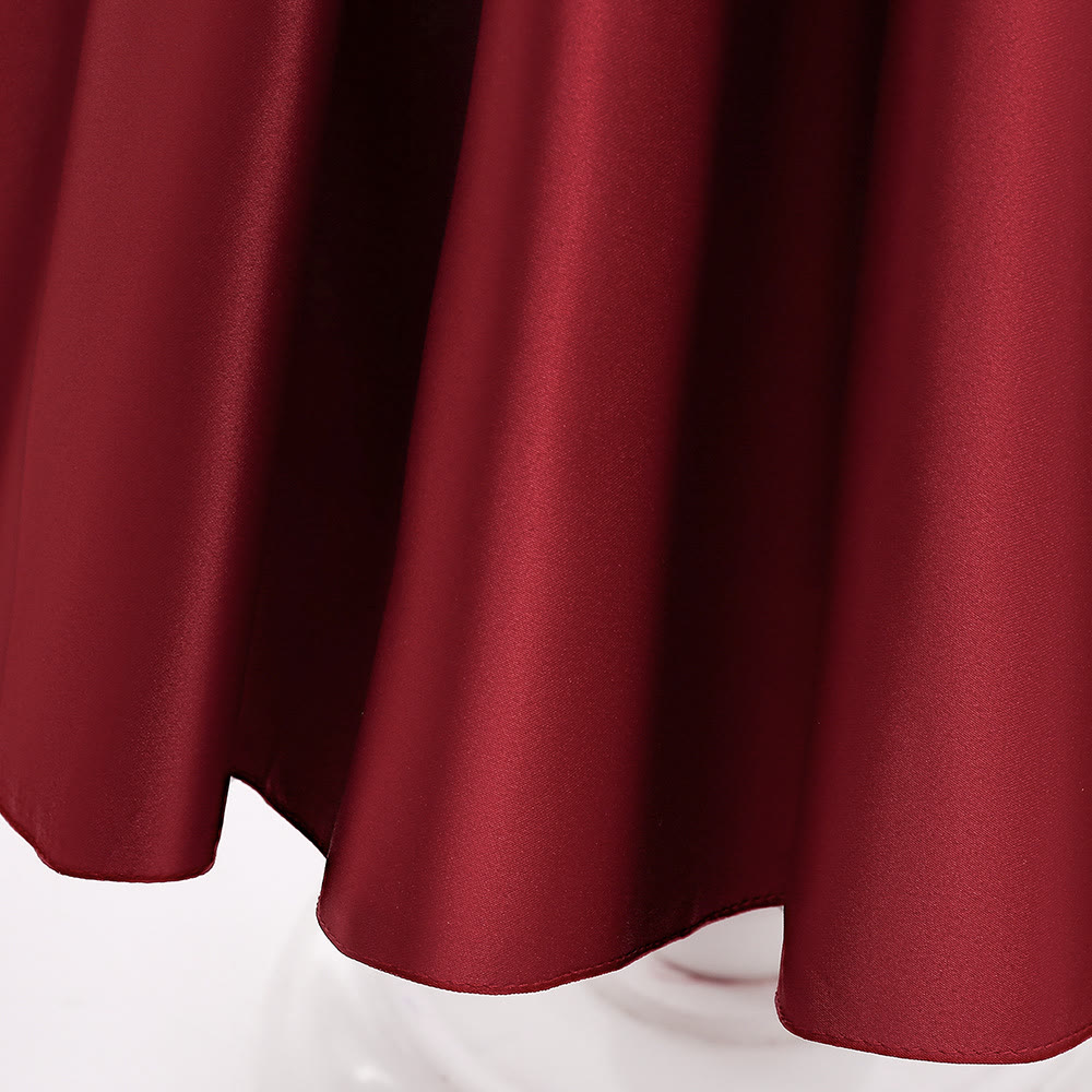 Satin Bow Long Sleeve Midi Dresses - image 15