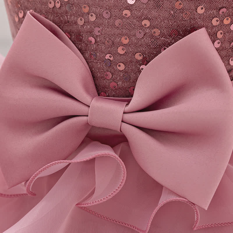 Sequins & Organza Bow Sleeveless Maxi Dresses - image 11