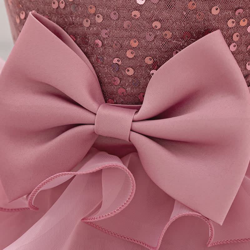 Sequins & Organza Bow Sleeveless Maxi Dresses - image 11