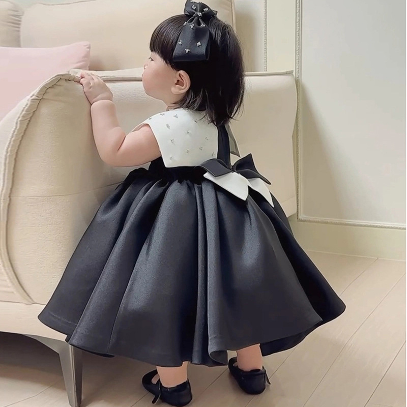 Satin Bow Sleeveless Midi Dresses - image 4