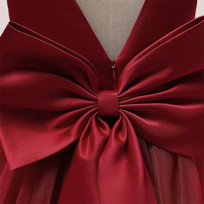 Satin & Mesh Bow Sleeveless Maxi Dresses - image 32