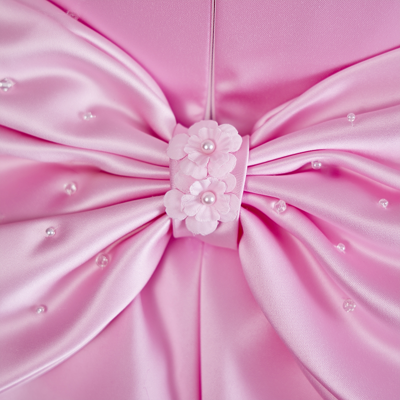 Satin Bow Folds Sleeveless Regular Dresses - image 21