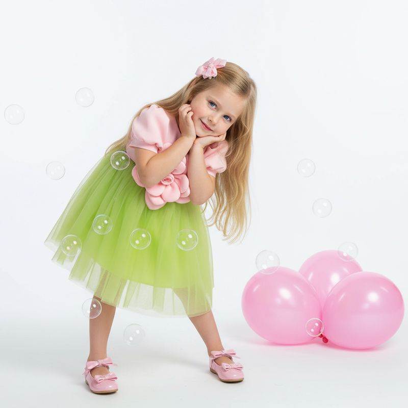 [Archive Sale] Scuba Knit Rosette Short Sleeve Midi Dresses - image 9