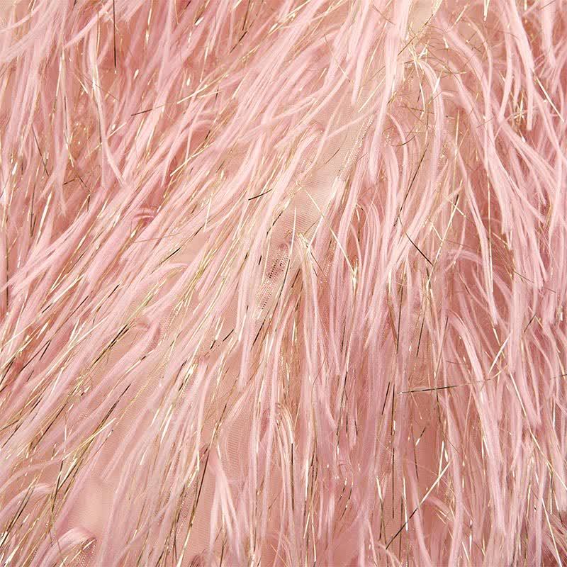 Beaded Tassel Puff Sleeve Mid-long Dresses - image 13