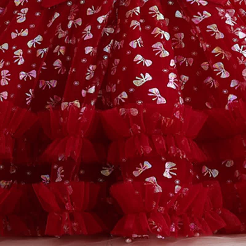 Mesh Piping Short Sleeve Midi Dresses - image 15