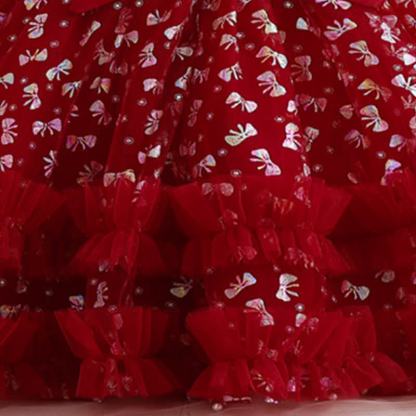 Mesh Piping Short Sleeve Midi Dresses - image 15