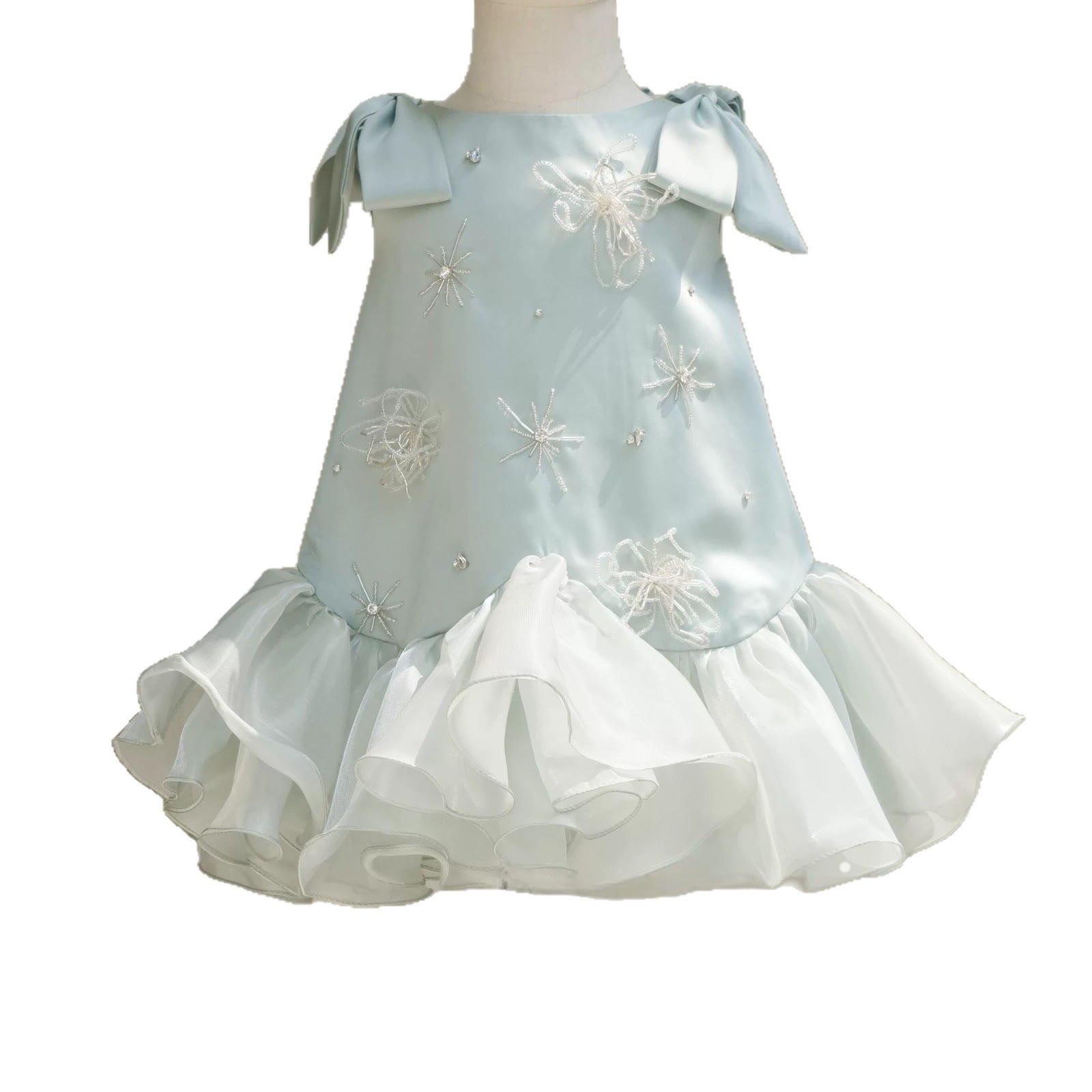 Satin Rosette Sleeveless Midi Dresses - image 7