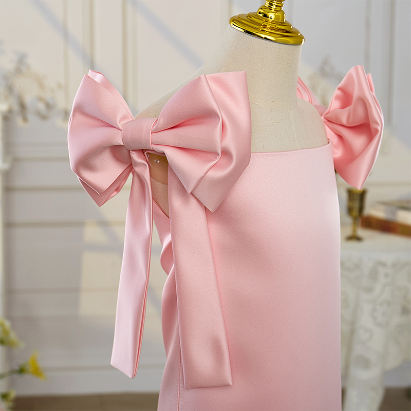 Satin Bow Sleeveless Regular Dresses - image 6