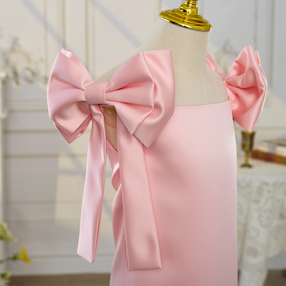 Satin Bow Sleeveless Regular Dresses - image 6