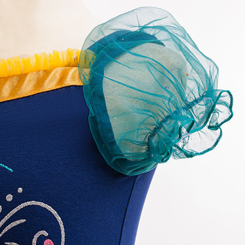 Mesh Split Joint Ballet Short Sleeve Midi Dresses - image 5