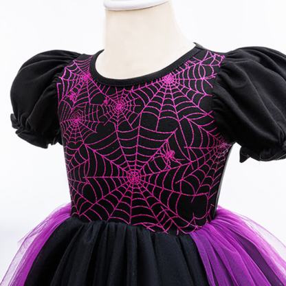 Mesh Halloween Painting Short Sleeve Midi Dresses - image 4