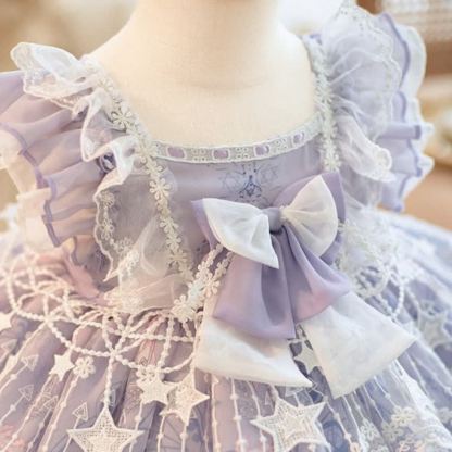 [Archive Sale] Chemical Fiber Blend Stitching Lace Short Sleeve Midi Dresses - image 3