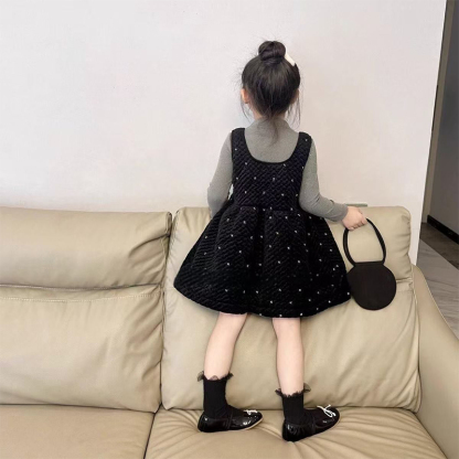 Velvet Fleece Sequins Long Sleeve Mid-long Two-piece Set - image 4