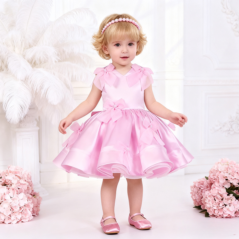 Satin Bow Folds Sleeveless Regular Dresses - image 17