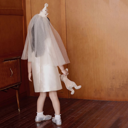 Satin Applique Sleeveless Short Dresses - image 8