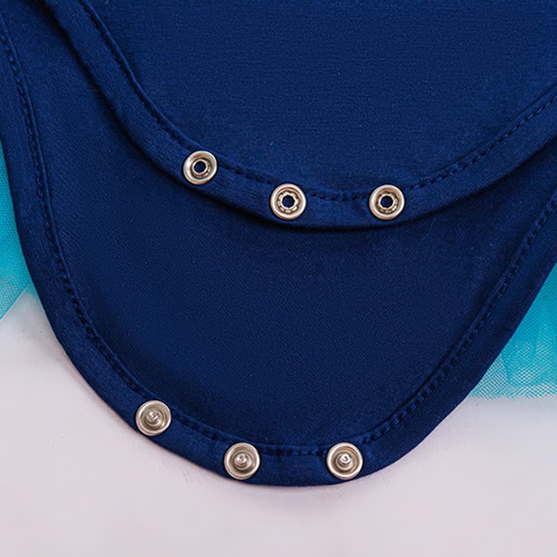 Mesh Split Joint Ballet Short Sleeve Midi Dresses - image 7