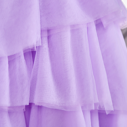 Mesh Folds Rosette Sleeveless Maxi Dresses - image 6