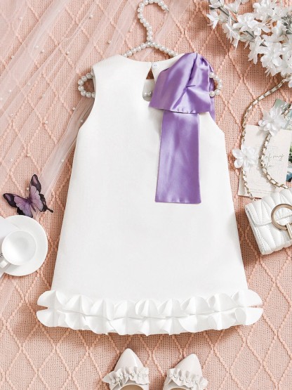 SCUBA KNIT Bow Sleeveless Midi Dresses - image 5