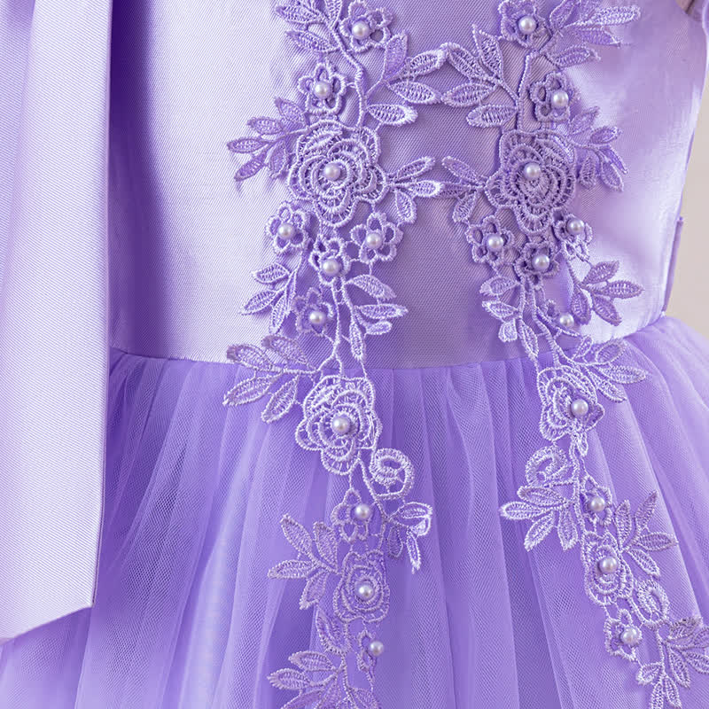 Satin & Mesh Bow Pearl Floral-embroidered Sleeveless Maxi Dresses - image 39