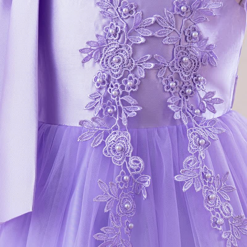 Satin & Mesh Bow Pearl Floral-embroidered Sleeveless Maxi Dresses - image 39