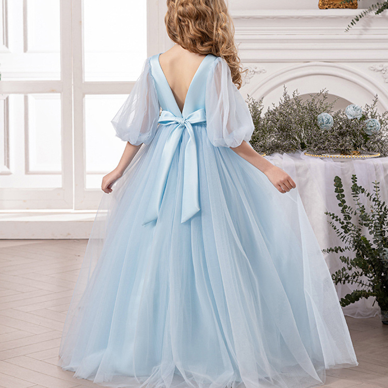 Mesh Folds Bow Sleeveless Regular Dresses - image 12