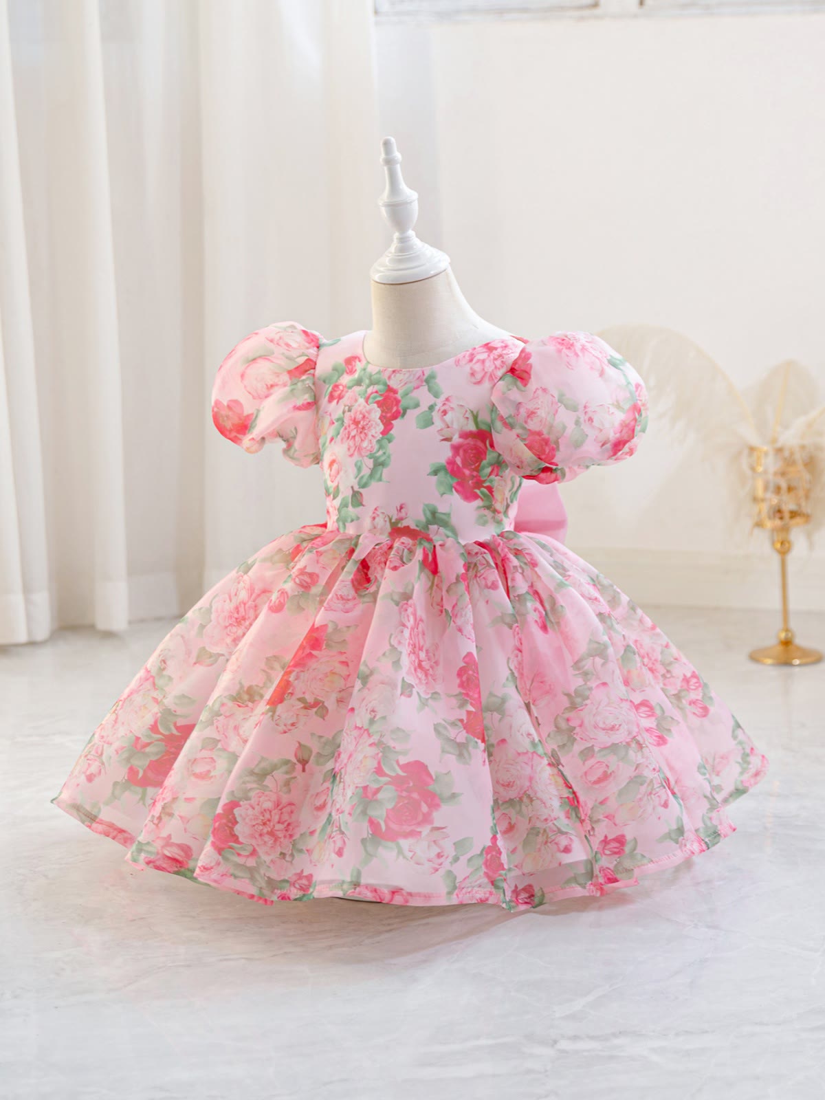 Organza Bow Sleeveless Short Dresses - image 5