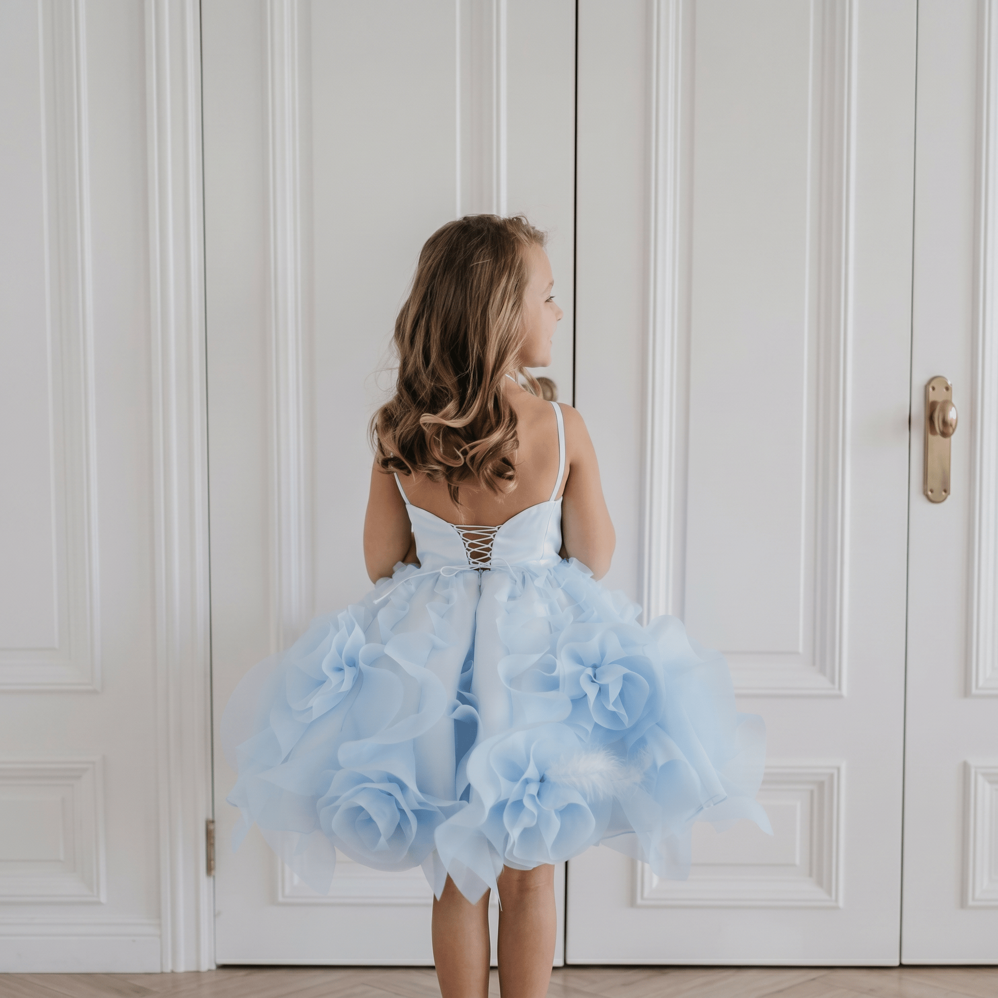 Organza Rosette Sleeveless Midi Dresses - image 4