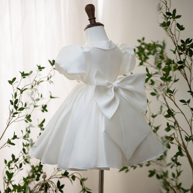 Satin Buckle Short Sleeve Midi Dresses - image 4