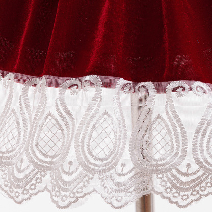Velvet Bow Folds Short Sleeve Mid-long Dresses - image 11