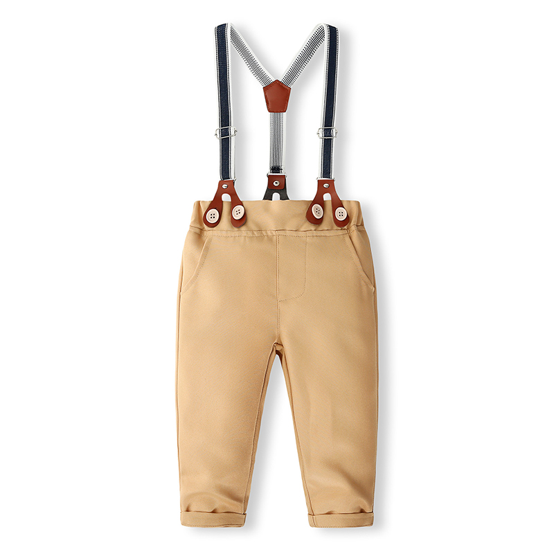 [Archive Sale] Cotton-blend Bow Overalls Long Sleeve Regular Two-piece Set - image 5