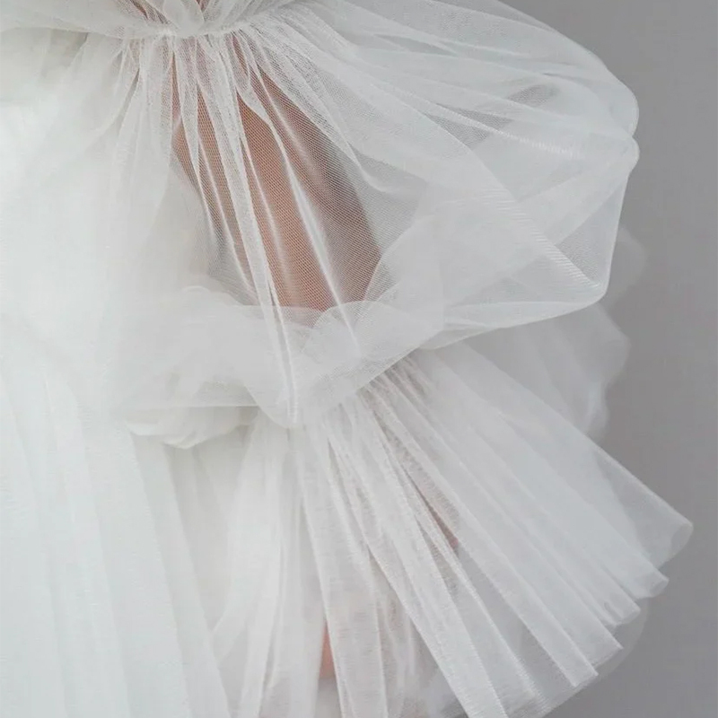 Mesh Split Joint Long sleeve Midi Dresses - image 9