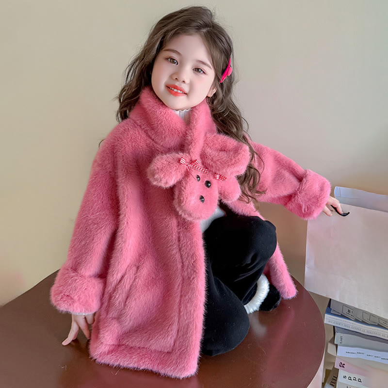 Faux Fur Fur Collar Long Sleeve Regular Outerwears - image 9