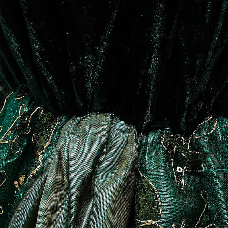 Satin Applique Short Sleeve Maxi Dresses - image 6