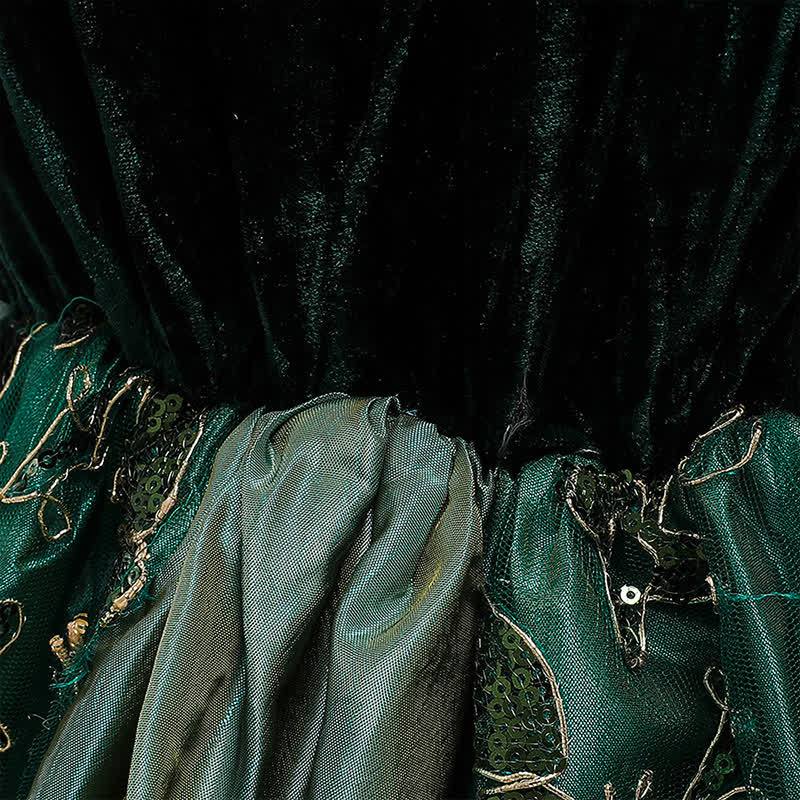 Satin Applique Short Sleeve Maxi Dresses - image 6