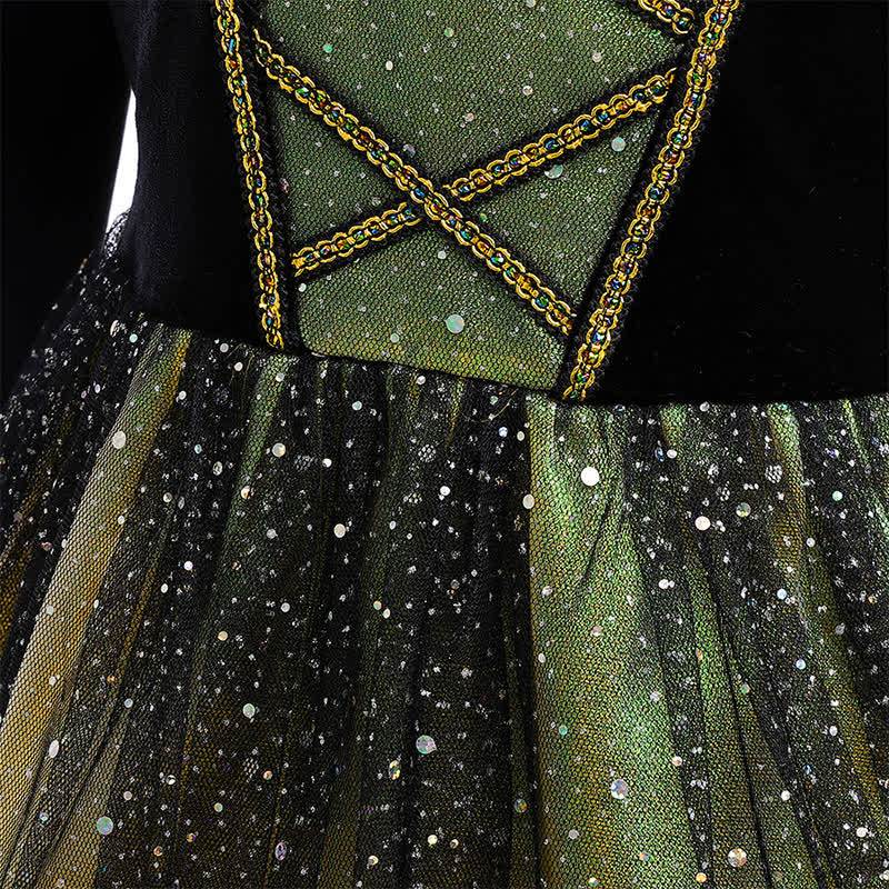 Chemical Fiber Blend Glitter Folds Short Sleeve Mid-long Dresses - image 7