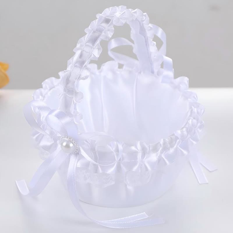 Solid Stitching Lace Flower Basket - image 3