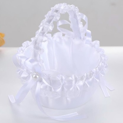 Solid Stitching Lace Flower Basket - image 3