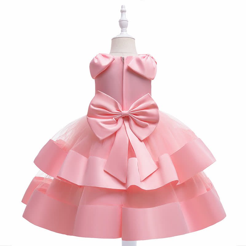 Satin & Mesh Bow Sleeveless Maxi Dresses  - image 9