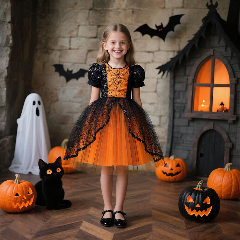 Mesh Folds Sequins Short Sleeve Mid-long Dresses - image 5