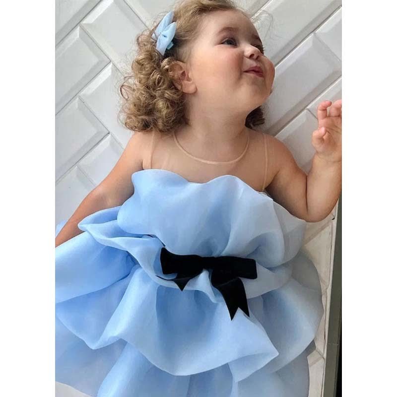 Organza Bow Sleeveless Mid-long Dresses - image 7