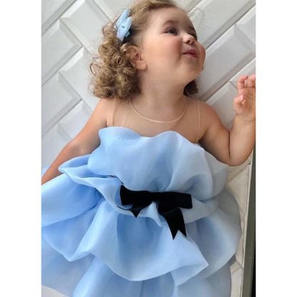 Organza Bow Sleeveless Mid-long Dresses - image 7