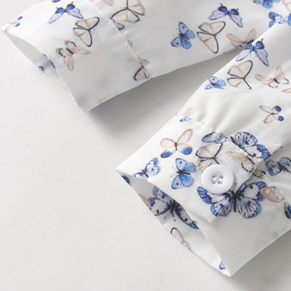 Cotton Bow Long Sleeve Two-piece Set - image 9