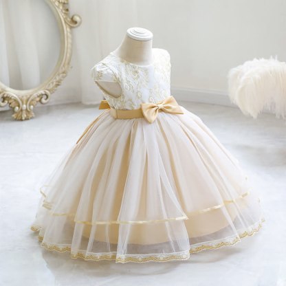 Mesh Folds Bow Cap Sleeve Midi Dresses - image 5