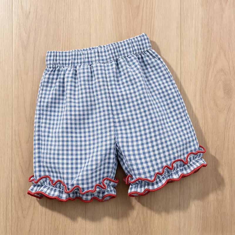 Cotton-blend Binding Sleeveless Shorts Two-piece Set - image 6