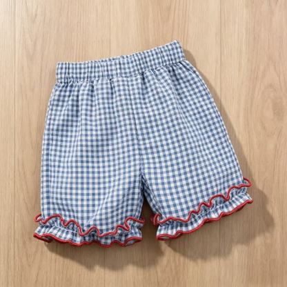 Cotton-blend Binding Sleeveless Shorts Two-piece Set - image 6