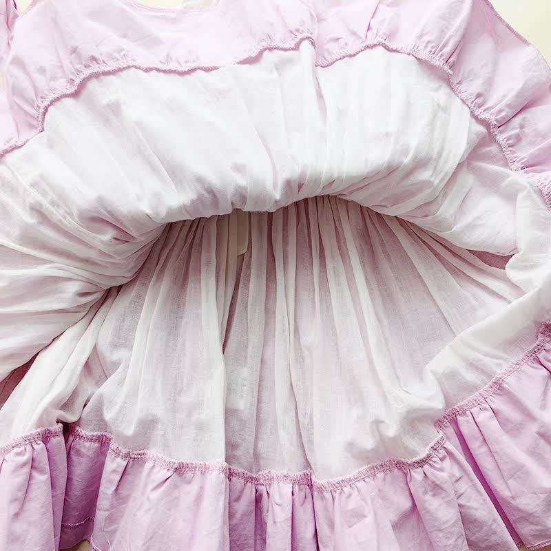 100% Cotton Lace Bow Sleeveless Midi Dresses - image 13